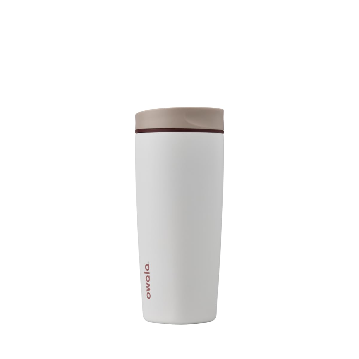 Owala SmoothSip Slider Insulated Stainless Steel Coffee Tumbler, Reusable Iced Coffee Cup, Hot Coffee Travel Mug, BPA Free 12 oz, Vanilla Bean