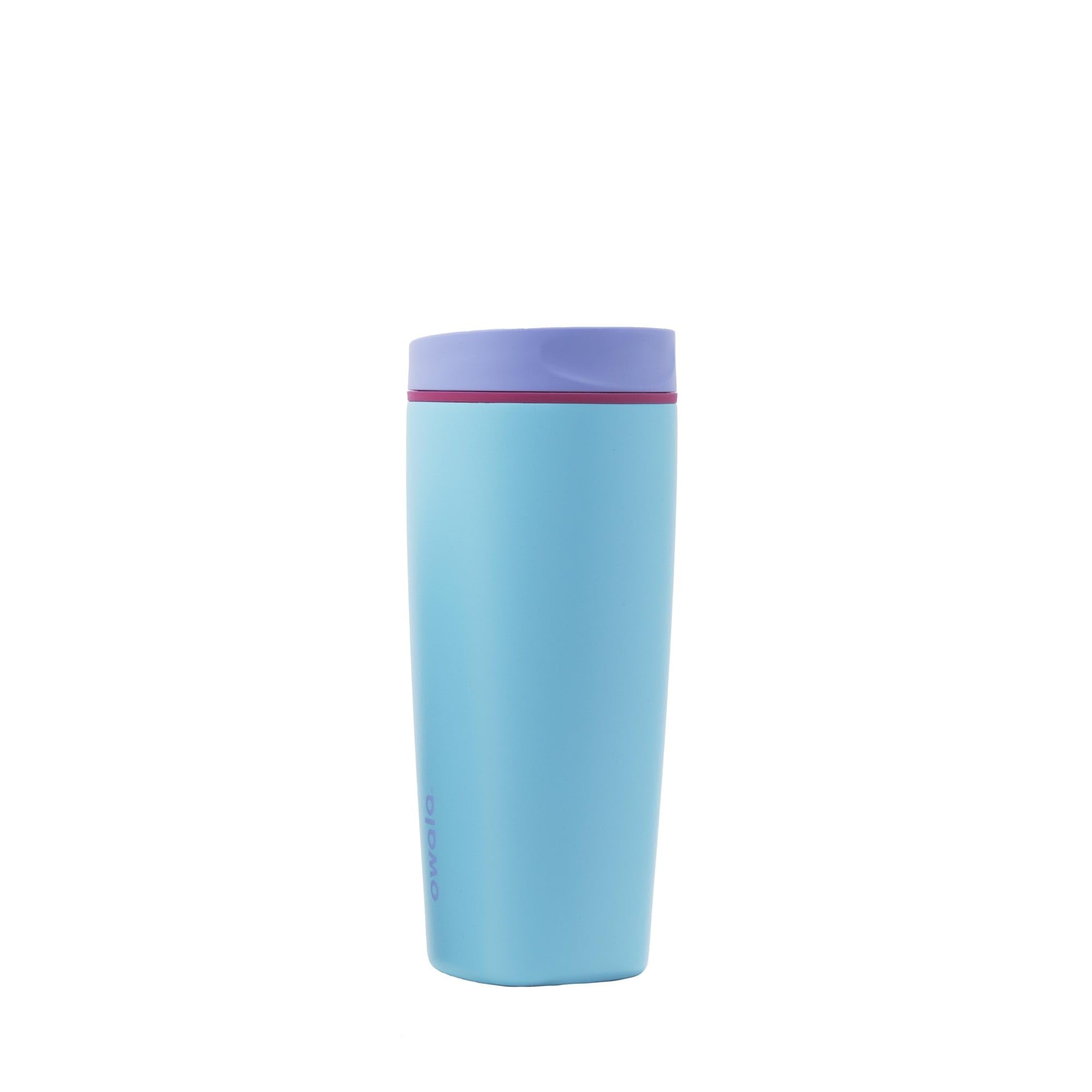 Owala SmoothSip Slider Insulated Stainless Steel Coffee Tumbler, Reusable Iced Coffee Cup, Hot Coffee Travel Mug, BPA Free 12 oz, Vanilla Bean