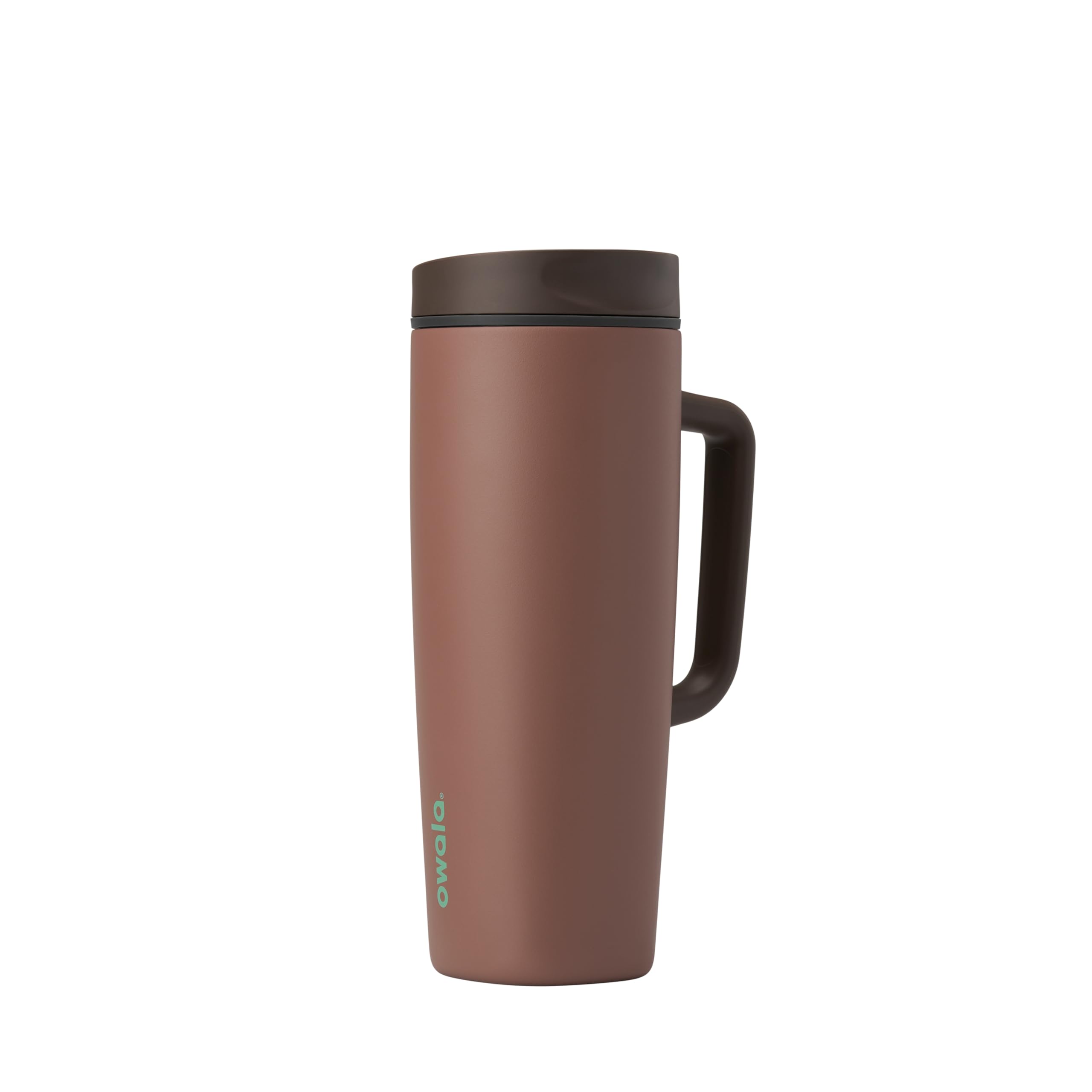 Owala SmoothSip Slider Insulated Stainless Steel Coffee Tumbler, Reusable Iced Coffee Cup, Hot Coffee Travel Mug, BPA Free 12 oz, Vanilla Bean