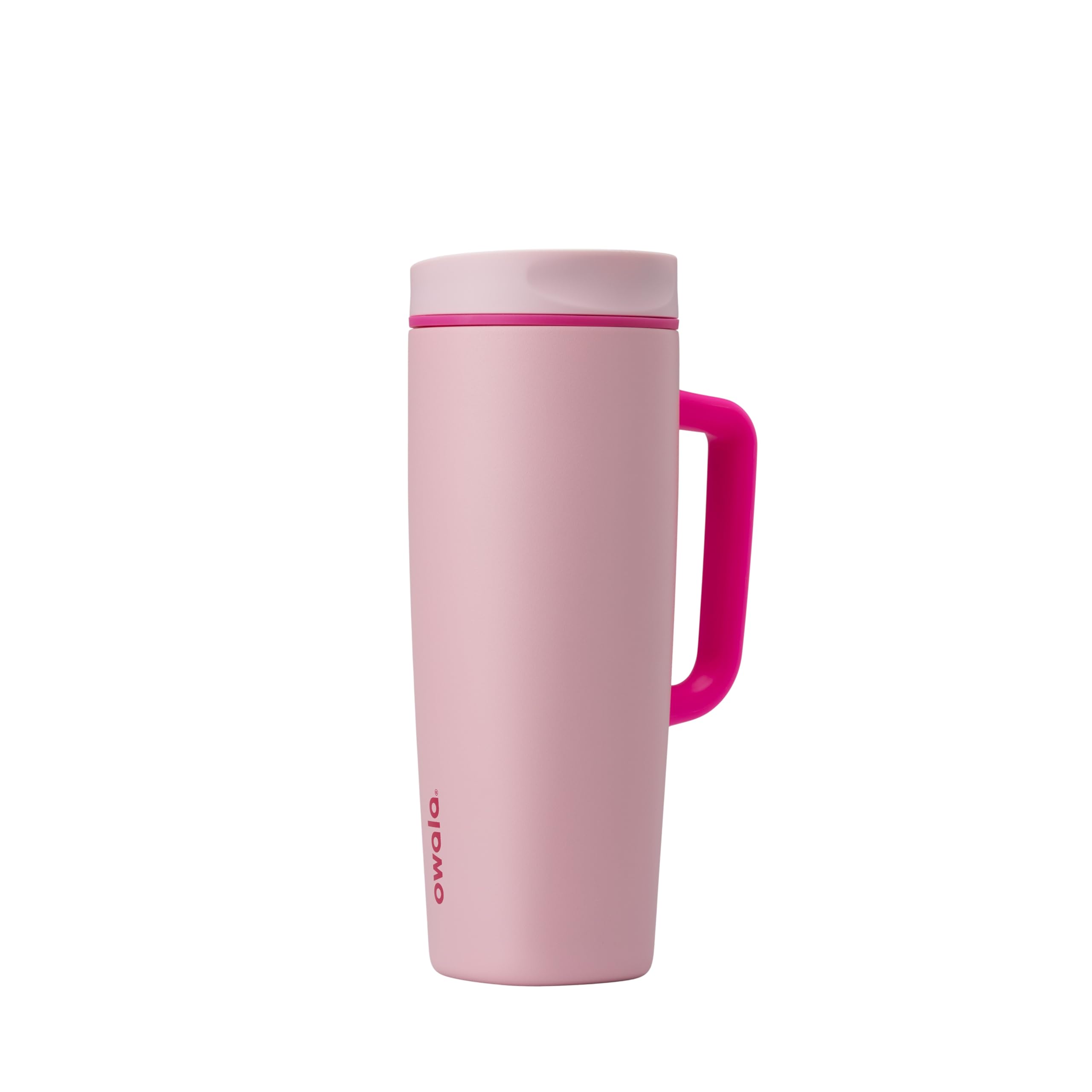 Owala SmoothSip Slider Insulated Stainless Steel Coffee Tumbler, Reusable Iced Coffee Cup, Hot Coffee Travel Mug, BPA Free 12 oz, Vanilla Bean