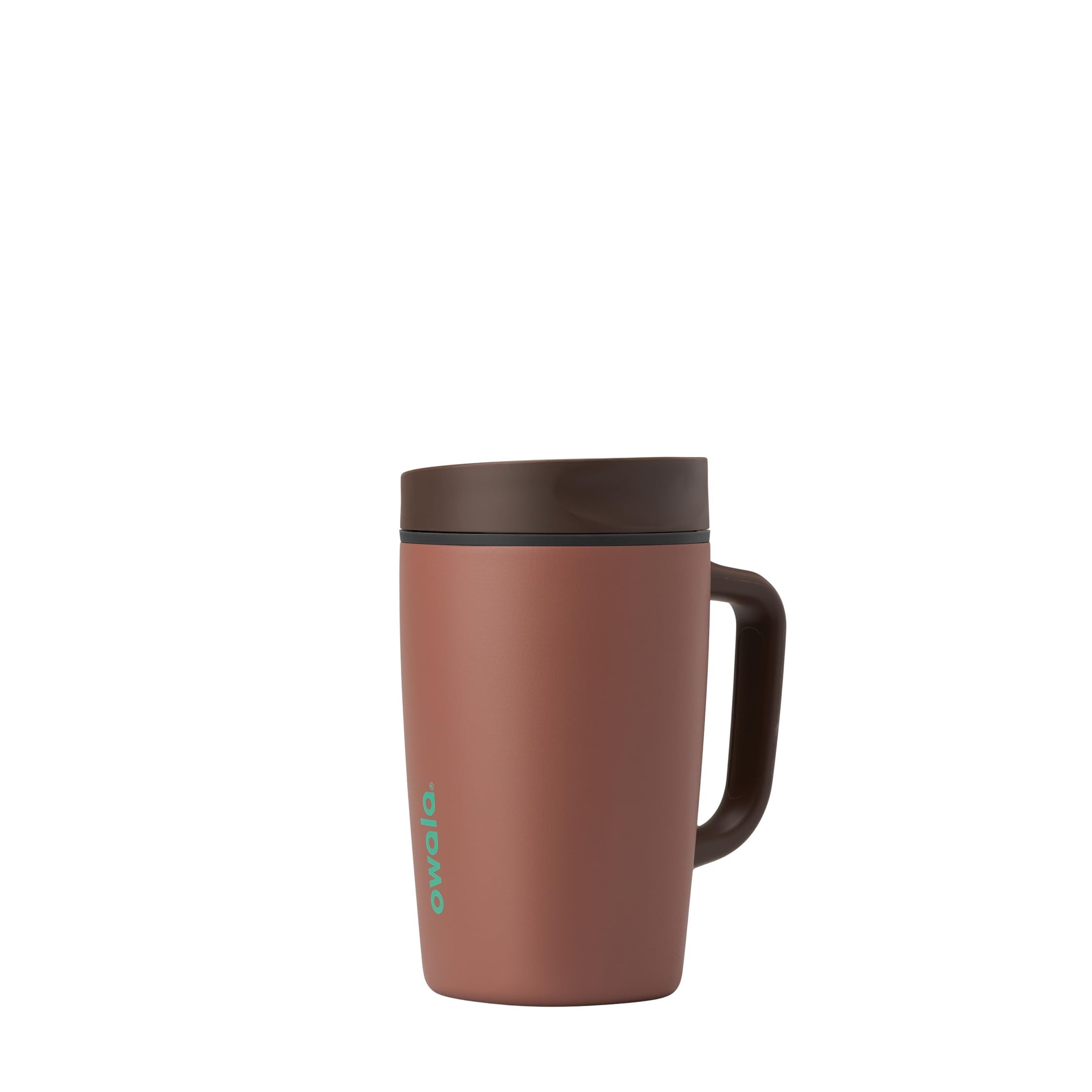 Owala SmoothSip Slider Insulated Stainless Steel Coffee Tumbler, Reusable Iced Coffee Cup, Hot Coffee Travel Mug, BPA Free 12 oz, Vanilla Bean