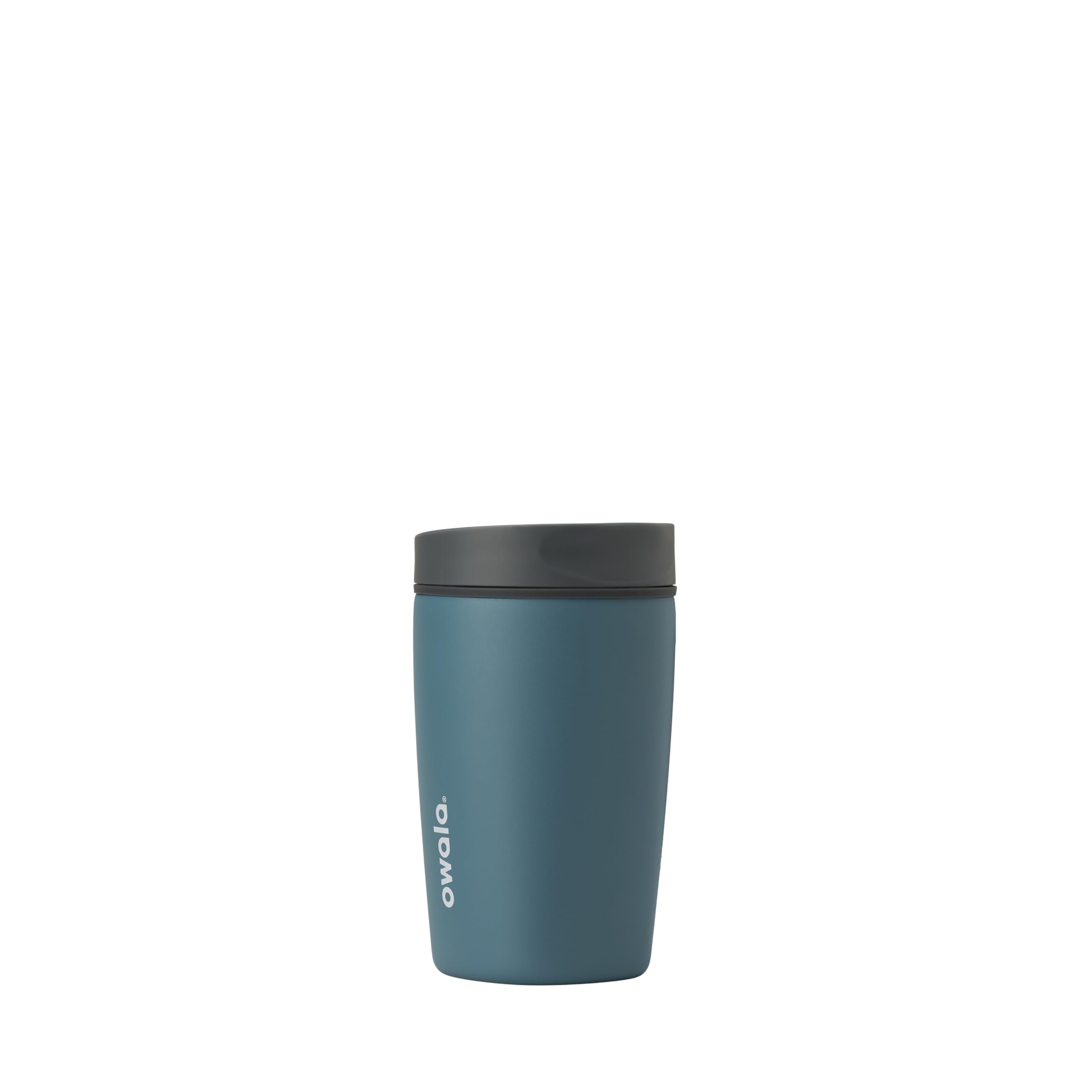 Owala SmoothSip Slider Insulated Stainless Steel Coffee Tumbler, Reusable Iced Coffee Cup, Hot Coffee Travel Mug, BPA Free 12 oz, Vanilla Bean