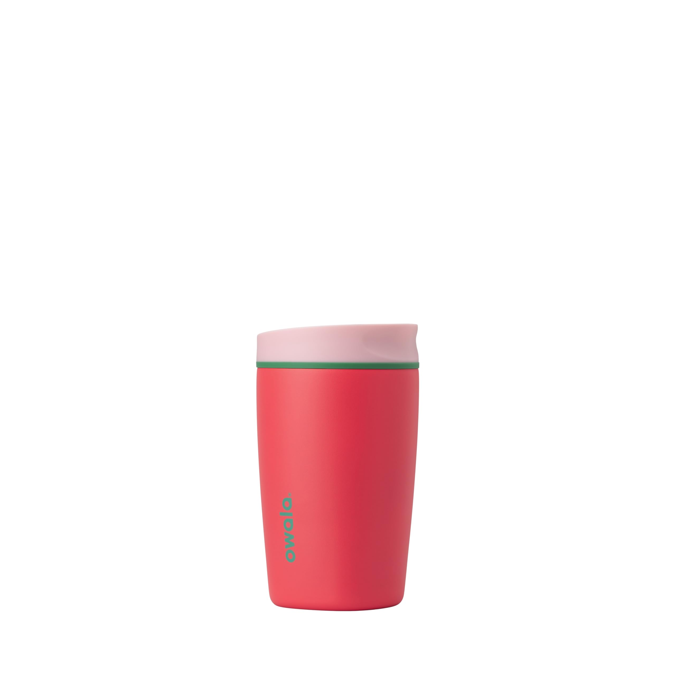 Owala SmoothSip Slider Insulated Stainless Steel Coffee Tumbler, Reusable Iced Coffee Cup, Hot Coffee Travel Mug, BPA Free 12 oz, Vanilla Bean