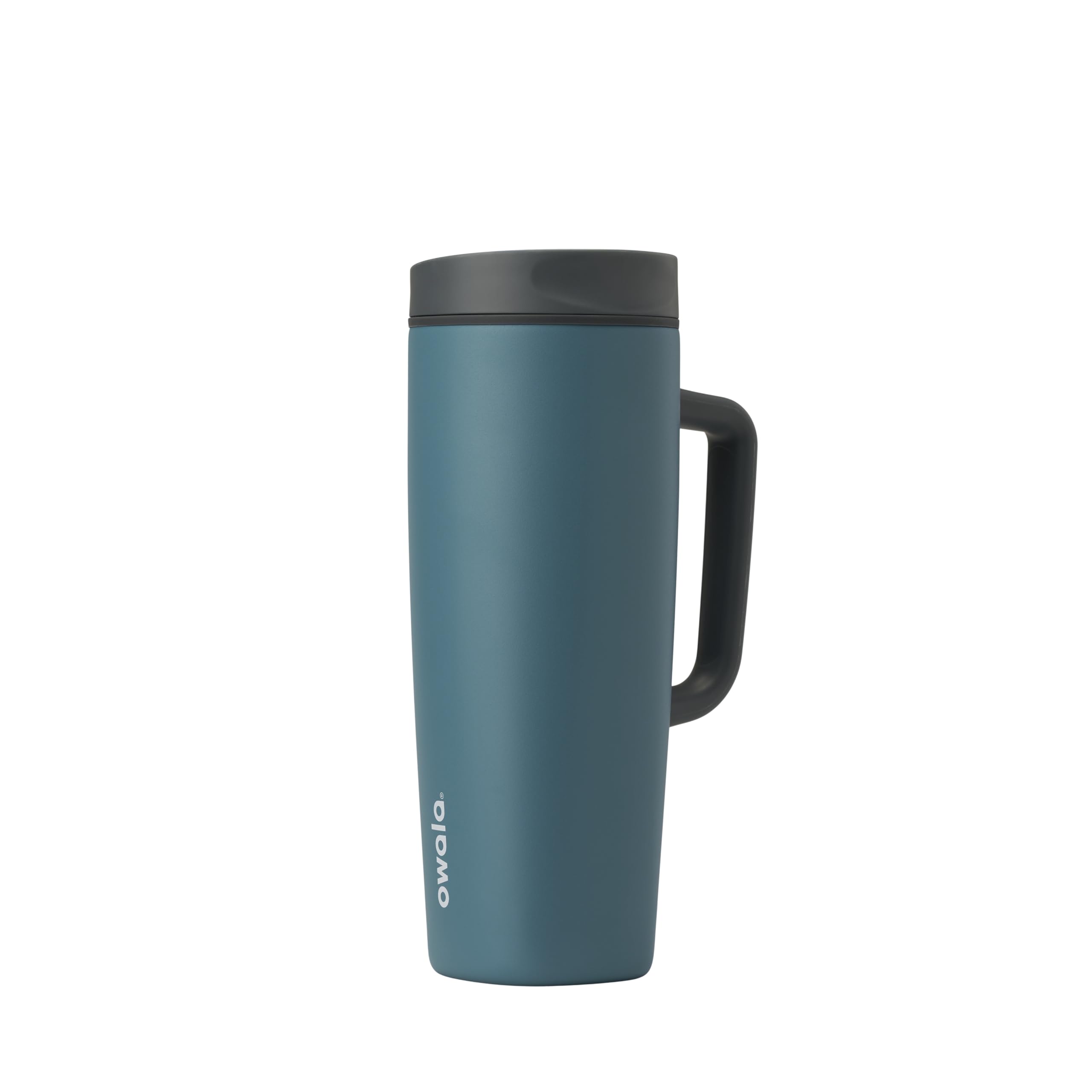 Owala SmoothSip Slider Insulated Stainless Steel Coffee Tumbler, Reusable Iced Coffee Cup, Hot Coffee Travel Mug, BPA Free 12 oz, Vanilla Bean