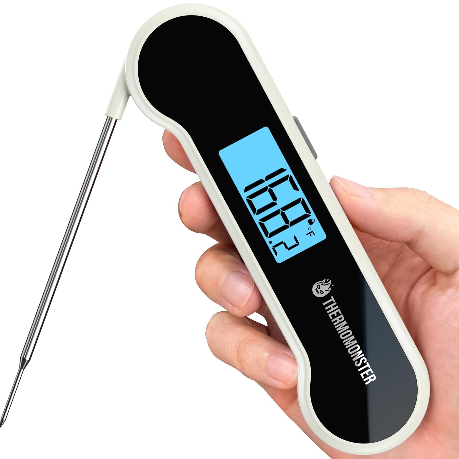0.5 Sec Instant Read Meat Thermometer Digital with ±0.5℉ Precision, Food Thermometer for Cooking Kitchen Gadgets, Oven Grill Candy BBQ Essentials Accessories, Gifts for Him Dad Men Birthday, Red