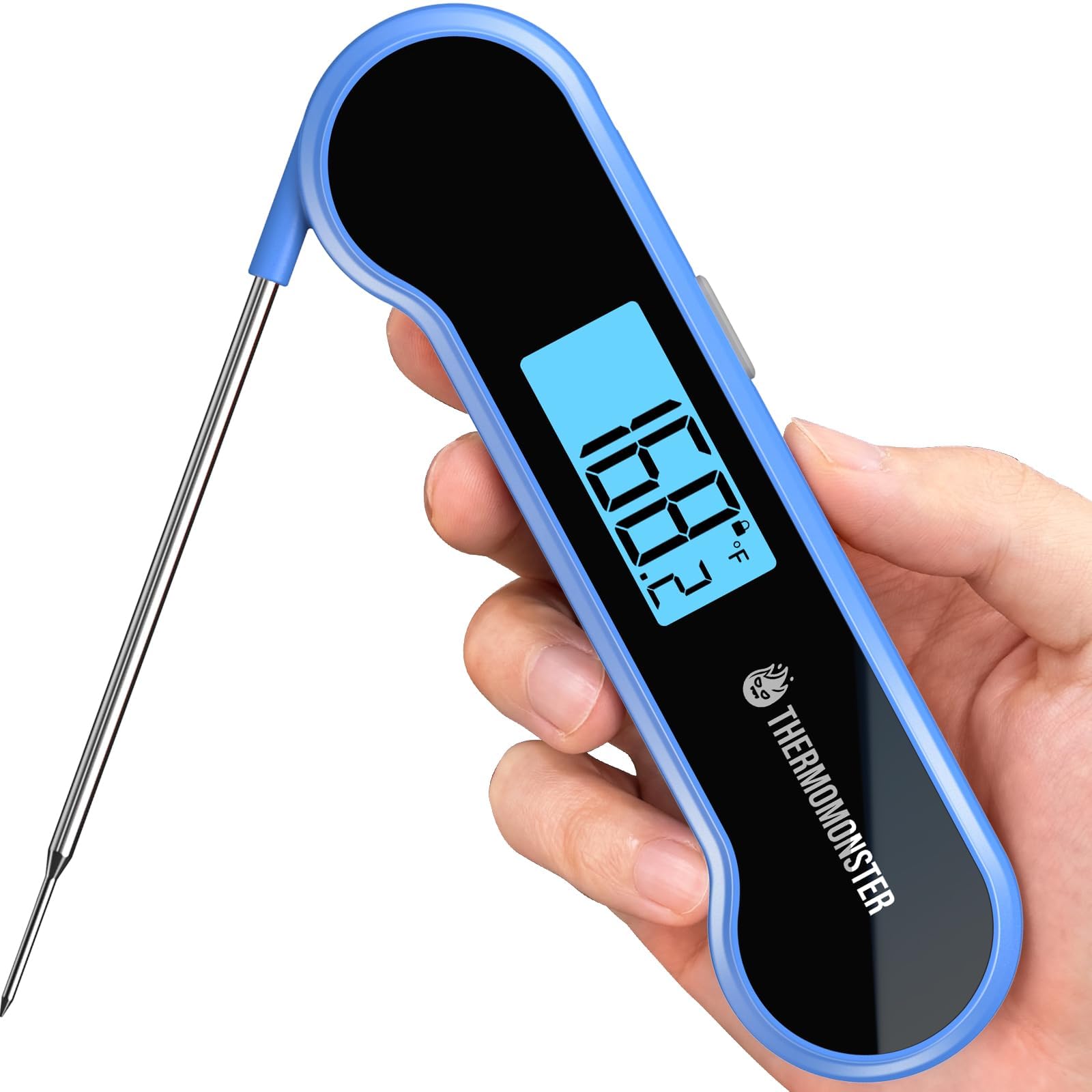 0.5 Sec Instant Read Meat Thermometer Digital with ±0.5℉ Precision, Food Thermometer for Cooking Kitchen Gadgets, Oven Grill Candy BBQ Essentials Accessories, Gifts for Him Dad Men Birthday, Red