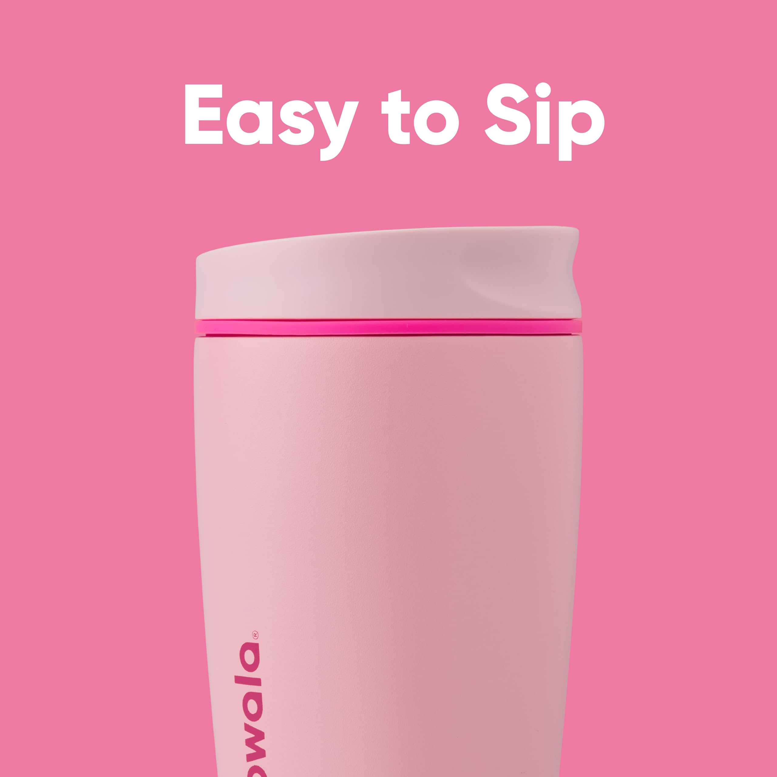 Owala SmoothSip Slider Insulated Stainless Steel Coffee Tumbler, Reusable Iced Coffee Cup, Hot Coffee Travel Mug, BPA Free 12 oz, Vanilla Bean