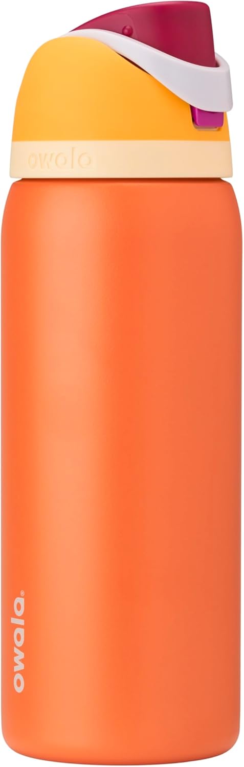 Owala FreeSip Insulated Stainless Steel Water Bottle with Straw, BPA-Free Sports Water Bottle, Great for Travel, 24 Oz, Denim