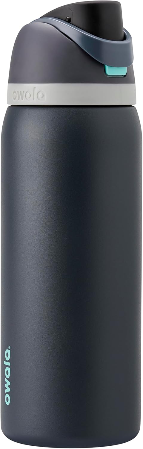 Owala FreeSip Insulated Stainless Steel Water Bottle with Straw, BPA-Free Sports Water Bottle, Great for Travel, 24 Oz, Denim