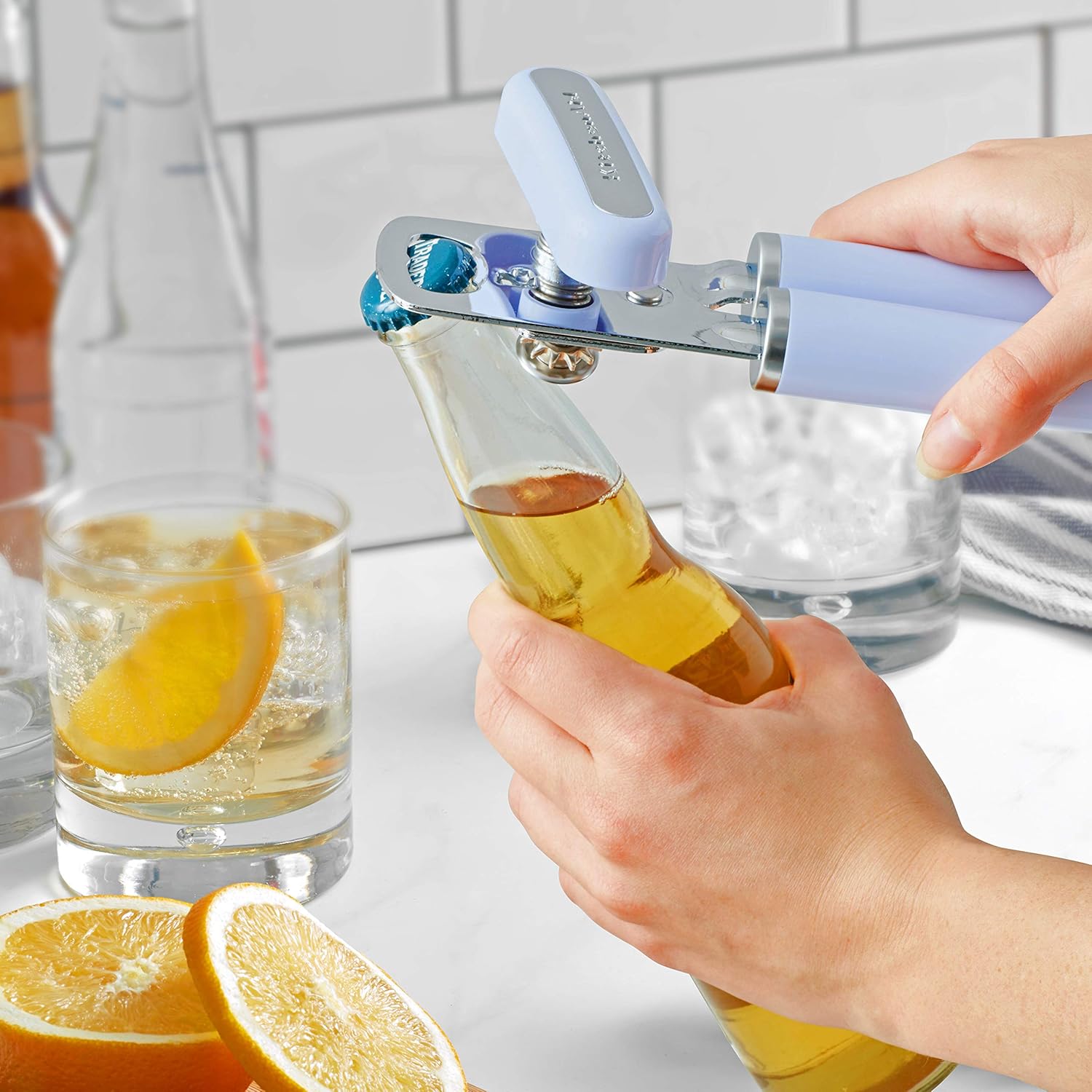 KitchenAid Classic Multifunction Can Opener and Bottle Opener Easy to Use, Razor Sharp Stainless Steel Cutting Wheel, Soft Ergonomic Handles, Black
